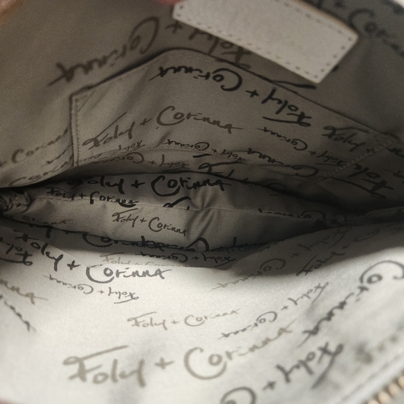 Foley And Corinna Framed White Leather Wristlet/Clutch-NWT - Picture 8 of 13